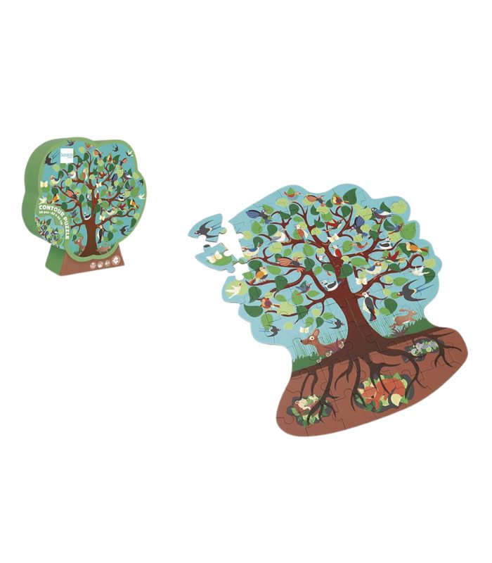 Bird Tree Contour Puzzle