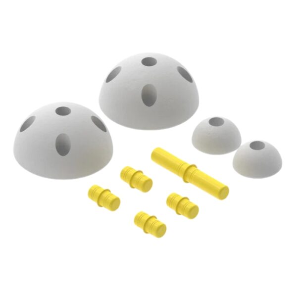 MODU Half Balls with Yellow Pegs