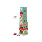 Scratch Europe Stacking Tower (5Pcs) With Cars and Helicopter