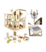 PlanToys Wooden Green Dollhouse With Furniture - Image 2