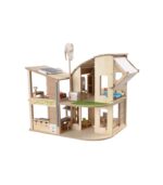 PlanToys Wooden Green Dollhouse With Furniture - Image 3