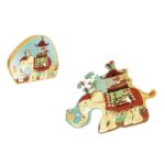 Scratch Europe Elephant Contour Puzzle 37 Pieces