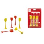 Scratch Europe Magnetic Dart Pins - Red and Yellow