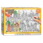 EuroGraphics Color Me Town Houses 300 Pieces Puzzle