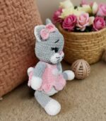 Myrtilus Pink Cat - The Handmade Crochet Cat