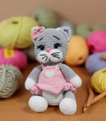 Myrtilus Pink Cat - The Handmade Crochet Cat