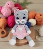 Myrtilus Pink Cat - The Handmade Crochet Cat