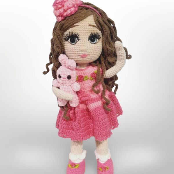 Myrtilus Ariadne -The Handmade Brunette Crochet Doll