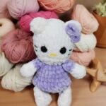 Myrtilus White Mini Kitty - The Handmade Crochet Kitty