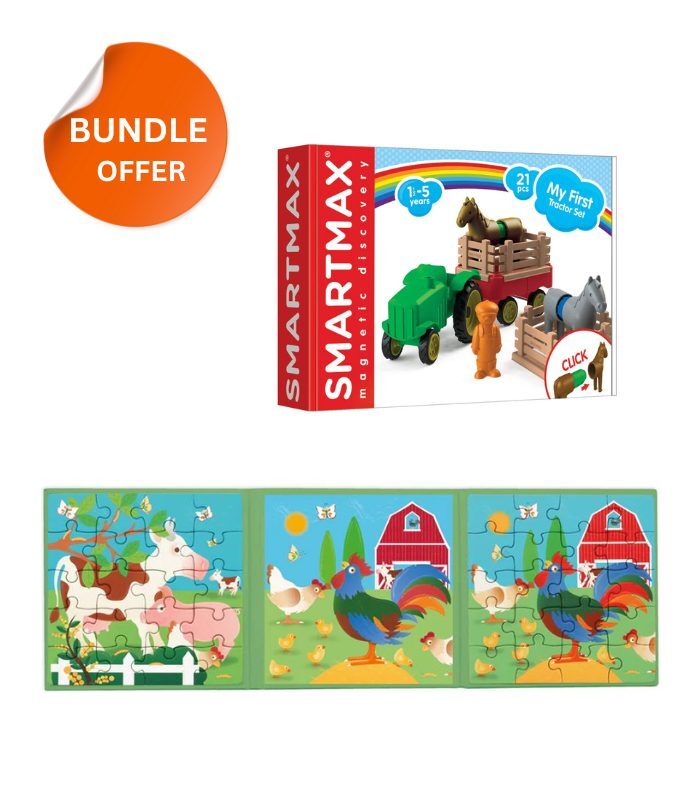 Buy 1 Magnetic Tractor Play Set and Get 1 Farm Puzzle Book Free