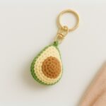 Handmade Crochet Avocado Keychain by Myrtilus