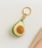 Handmade Crochet Avocado Keychain by Myrtilus