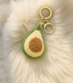 Handmade Crochet Avocado Keychain by Myrtilus
