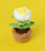 Myrtilus Rose – A Handmade 100% Acrylic Crochet Flower Pot Decoration by Myrtilus