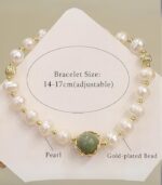 Myrtilus Feng Shui Pearl Bracelet – Freshwater Pearls with Strawberry Quartz