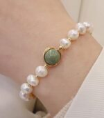 Myrtilus Feng Shui Pearl Bracelet – Freshwater Pearls with Strawberry Quartz