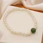 Myrtilus Freshwater Pearl & Jasper Bracelet – Elegant Ins Style Jewelry for Women