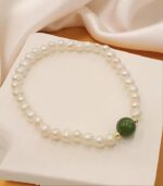 Myrtilus Freshwater Pearl & Jasper Bracelet – Elegant Ins Style Jewelry for Women