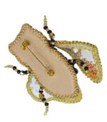 Myrtilus Golden Crest – Handmade Radiant Bug Brooch