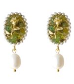 Myrtilus Women’s Trendy Alloy Flower and Chunky Heart Earrings