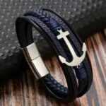 Myrtilus Men's Leather Cuff Bracelet