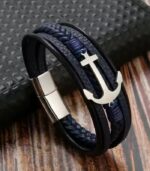 Myrtilus Men's Leather Cuff Bracelet