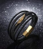 Myrtilus Men’s Magnetic Leather Bracelet
