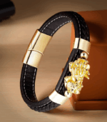 Myrtilus Men’s Pixiu Leather Bracelet – Ethnic Braided Design