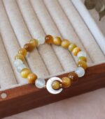 Myrtilus Tiger Eye & Citrine Natural Stone Bracelet – Adjustable Gemstone Design for Women