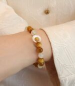 Myrtilus Tiger Eye & Citrine Natural Stone Bracelet – Adjustable Gemstone Design for Women