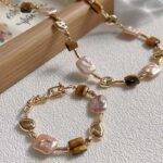 Myrtilus Pearl & Tiger Eye Set – Necklace & Bracelet