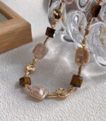 Myrtilus Pearl & Tiger Eye Set – Necklace & Bracelet