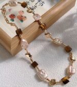 Myrtilus Pearl & Tiger Eye Set – Necklace & Bracelet