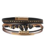Myrtilus Unisex Adjustable Leather Wrap Bracelet