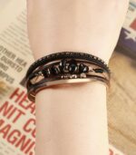 Myrtilus Unisex Adjustable Leather Wrap Bracelet