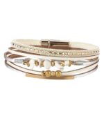 Myrtilus Unisex Adjustable Leather Wrap Bracelet