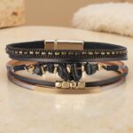Myrtilus Unisex Adjustable Leather Wrap Bracelet
