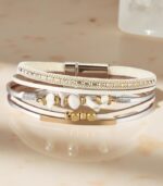 Myrtilus Unisex Adjustable Leather Wrap Bracelet