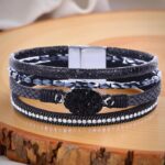 Myrtilus Unisex Boho Leather Wrap Bracelet