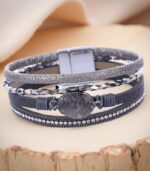 Myrtilus Unisex Boho Leather Wrap Bracelet