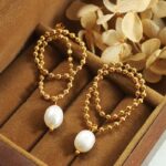 Myrtilus Women’s Double-Layer Freshwater Pearl Earrings