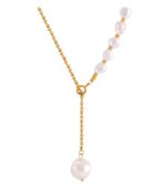Myrtilus Women’s Pearl Fringe Pendant Necklace