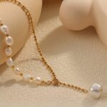 Myrtilus Women’s Pearl Fringe Pendant Necklace