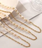Myrtilus Women’s Pearl Fringe Pendant Necklace