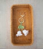 Myrtilus Bellflower – A Handmade 100% Acrylic Crochet Flower Keychain by Myrtilus