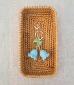 Myrtilus Bellflower – A Handmade 100% Acrylic Crochet Flower Keychain by Myrtilus