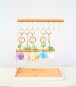 Myrtilus Bellflower – A Handmade 100% Acrylic Crochet Flower Keychain by Myrtilus