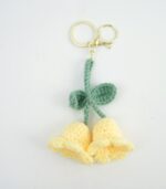 Myrtilus Bellflower – A Handmade 100% Acrylic Crochet Flower Keychain by Myrtilus