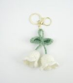 Myrtilus Bellflower – A Handmade 100% Acrylic Crochet Flower Keychain by Myrtilus