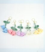 Myrtilus Bellflower – A Handmade 100% Acrylic Crochet Flower Keychain by Myrtilus